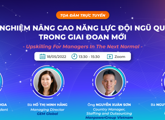 Thư mời Hội viên HRA tham gia Tọa đàm trực tuyến “Kinh Nghiệm Nâng Cao Năng Lực Đội Ngũ Quản Lý Trong Giai Đoạn Mới”