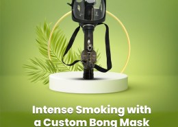 Intense Smoking with a Custom Bong Mask