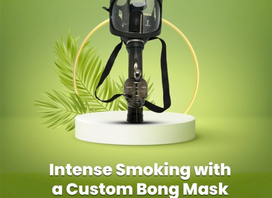 Intense Smoking with a Custom Bong Mask