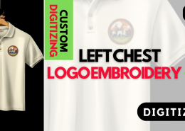 Polo Shirt Left Chest Embroidery Digitizing for Clean Logos