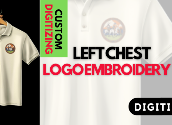 Polo Shirt Left Chest Embroidery Digitizing for Clean Logos