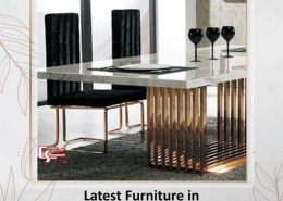 Stylish and durable furniture in Corian style for modern interiors